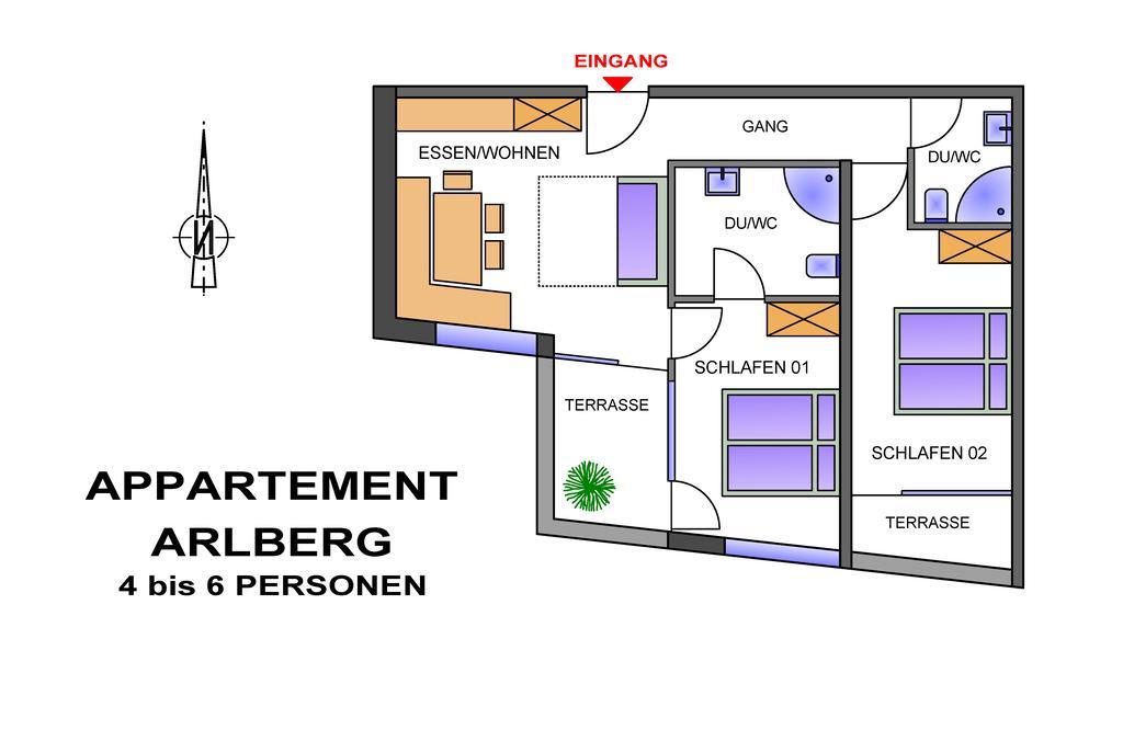 Apart Bellevue Pettneu am Arlberg Pokoj fotografie